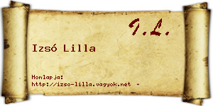 Izsó Lilla névjegykártya